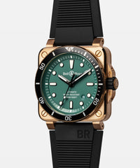 BR-03 Diver Black & Green Bronze BR0392-D-LT-BR/SRB