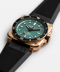 BR-03 Diver Black & Green Bronze BR0392-D-LT-BR/SRB