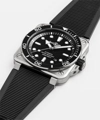 BR-03 Diver Black Steel 42 mm Watch BR03A-D-BL-ST/SRB