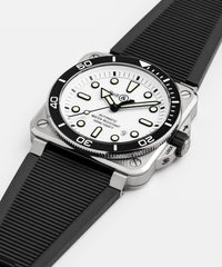 BR-03 Diver White Steel 42 mm Watch BR03A-D-WH-ST/SRB
