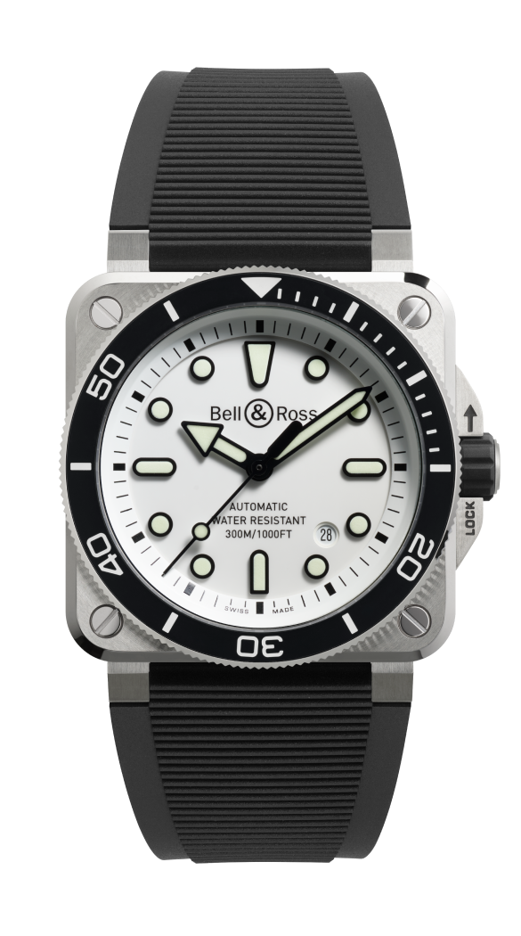 BR-03 Diver White Steel 42 mm Watch BR03A-D-WH-ST/SRB