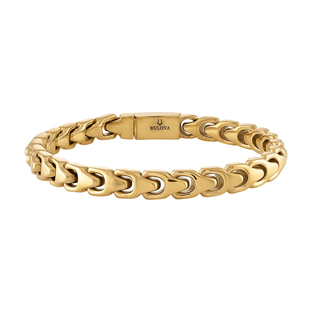 Bulova Stainless Steel Classic Jewelry Mens Bracelet BVB1082-GSTNA72