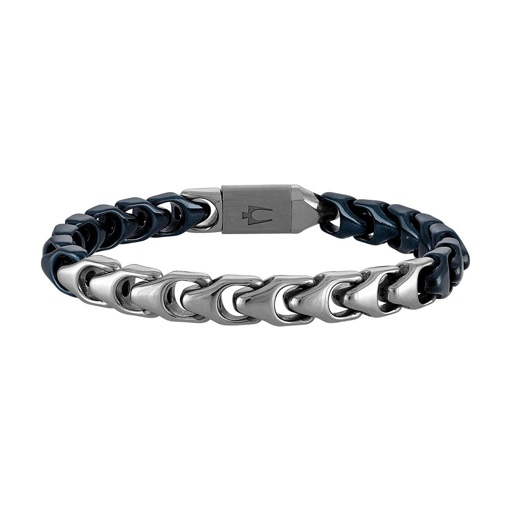 Bulova Stainless Steel Classic Jewelry Mens Bracelet BVB1091-BLSTNA