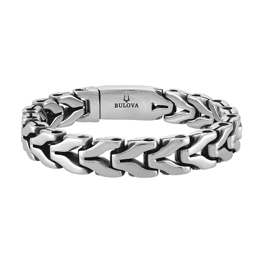 Bulova Stainless Steel Luxury Jewelry Mens Bracelet BVB1147-NMASTNA