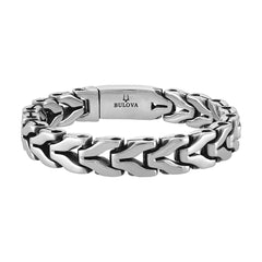 Bulova Stainless Steel Luxury Jewelry Mens Bracelet BVB1147-NMASTNA