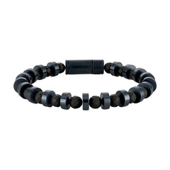 Bulova Stainless Steel Classic Jewelry Mens Bracelet BVB1174-BKSTBKOX