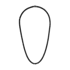 Bulova Sterling Silver 925 Luxury Jewelry Mens Necklace BVC1021-BKSBSP