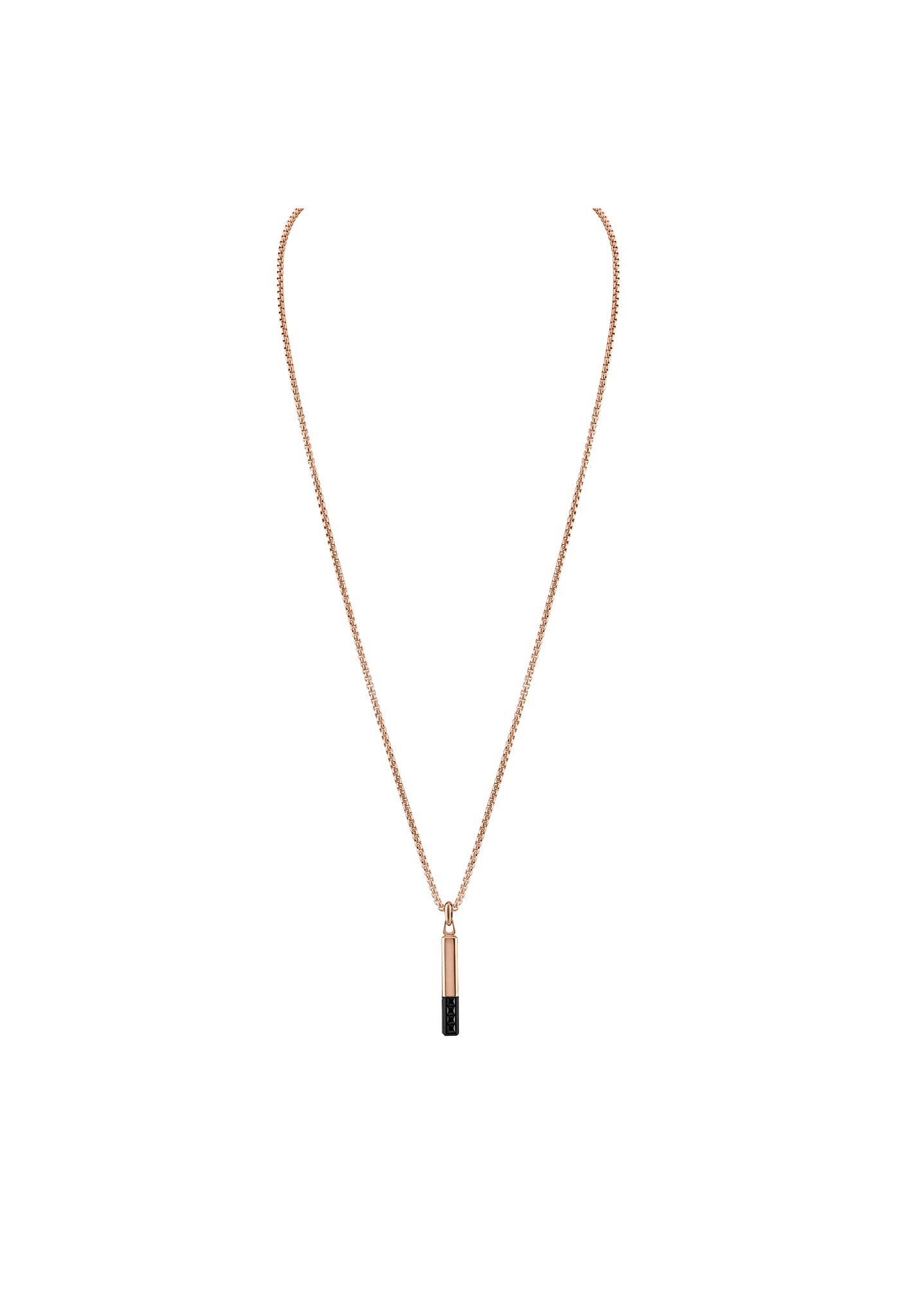 Bulova Stainless Steel Luxury Jewelry Mens Necklace BVC1074-RSTBSP
