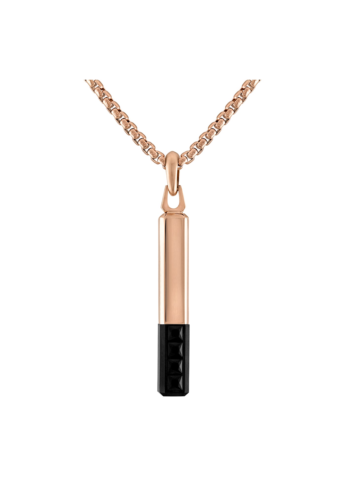 Bulova Stainless Steel Luxury Jewelry Mens Necklace BVC1074-RSTBSP