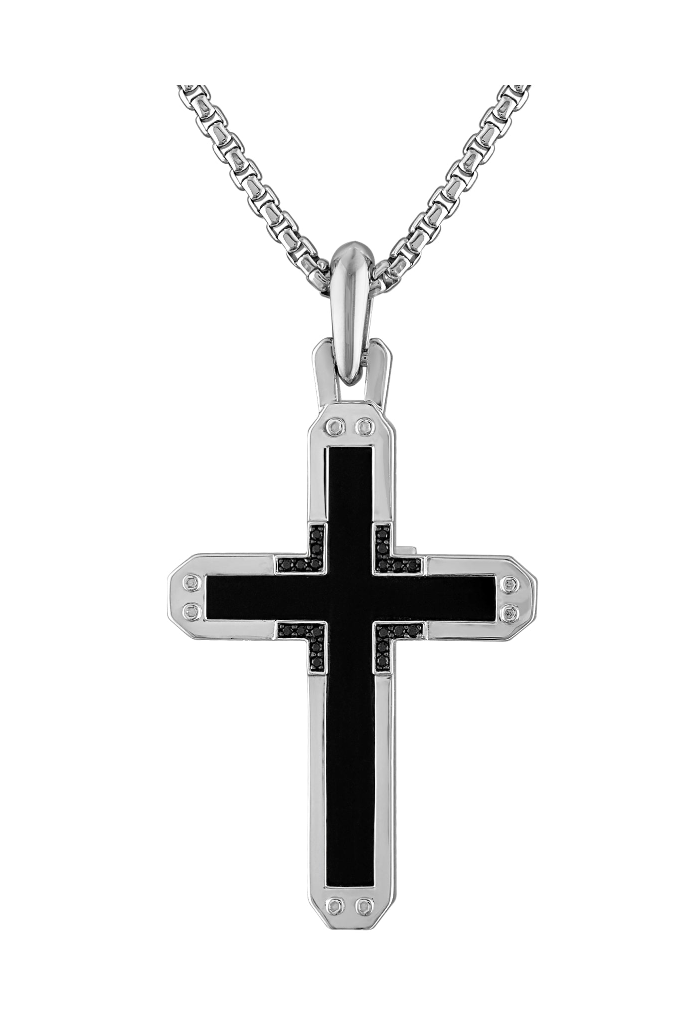 Bulova Sterling Silver 925 Luxury Jewelry Mens Necklace BVP1078-WSAABA