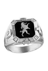 Bulova Sterling Silver 925 Luxury Jewelry Mens Ring BVR1007-WSQ7