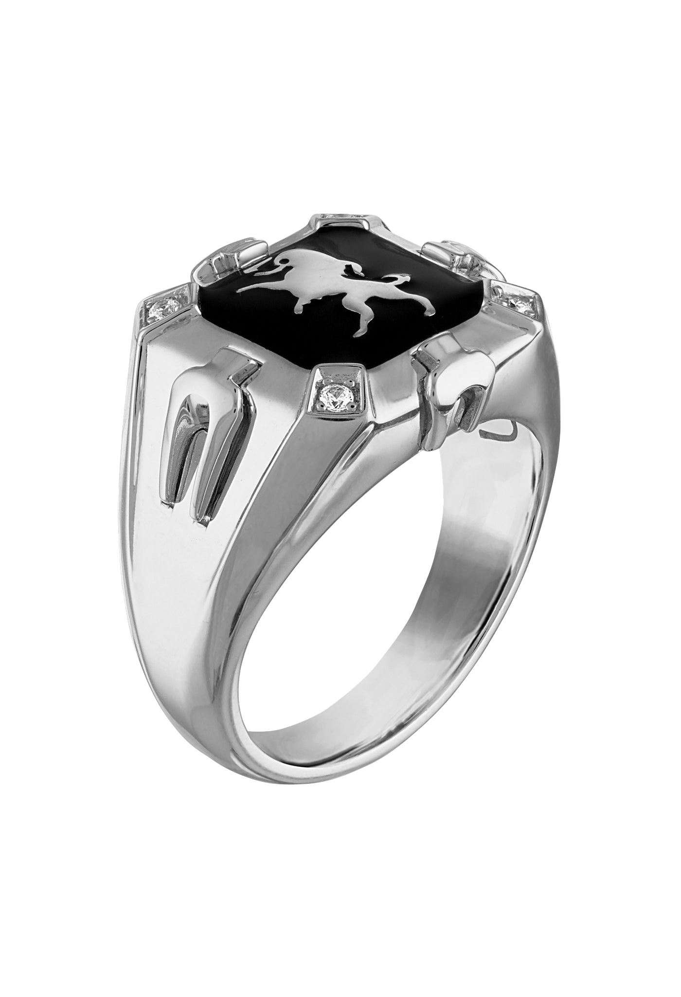 Bulova Sterling Silver 925 Luxury Jewelry Mens Ring BVR1007-WSQ7