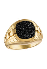 Bulova Sterling Silver 925 Luxury Jewelry Mens Ring BVR1013-YSAAA