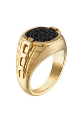 Bulova Sterling Silver 925 Luxury Jewelry Mens Ring BVR1013-YSAAA
