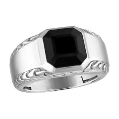 Bulova Sterling Silver 925 Luxury Jewelry Mens Ring BVR1032-WSOXB