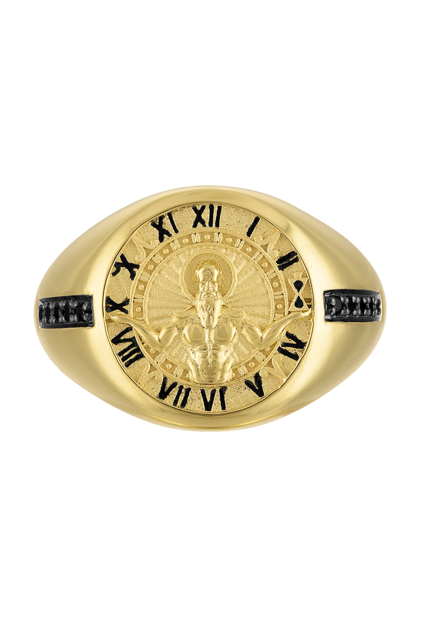 Bulova Sterling Silver 925 Luxury Jewelry Mens Ring BVR1050-YSAAB