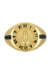 Bulova Sterling Silver 925 Luxury Jewelry Mens Ring BVR1050-YSAAB