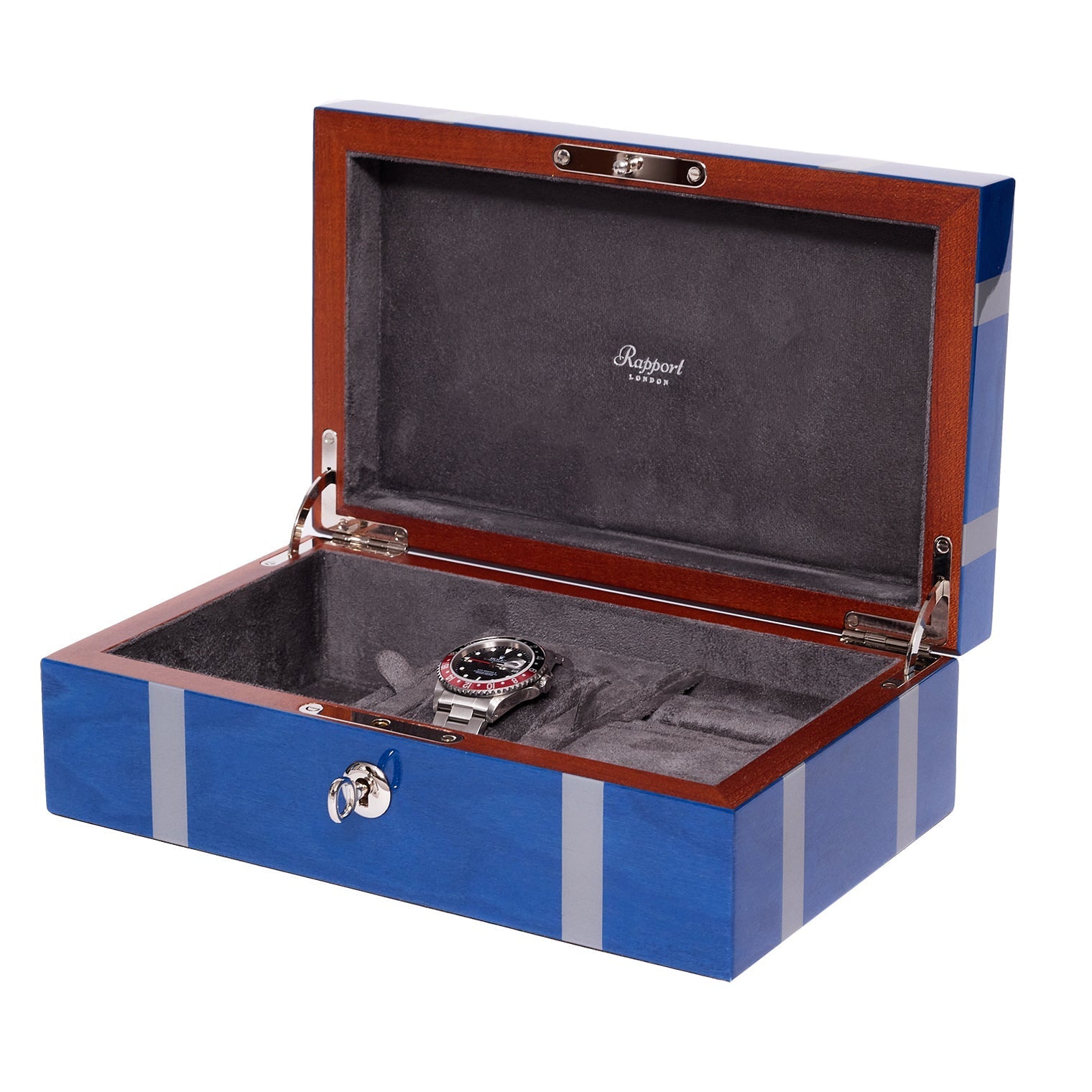 Carnaby Watch and Jewellery Box - Blue J166