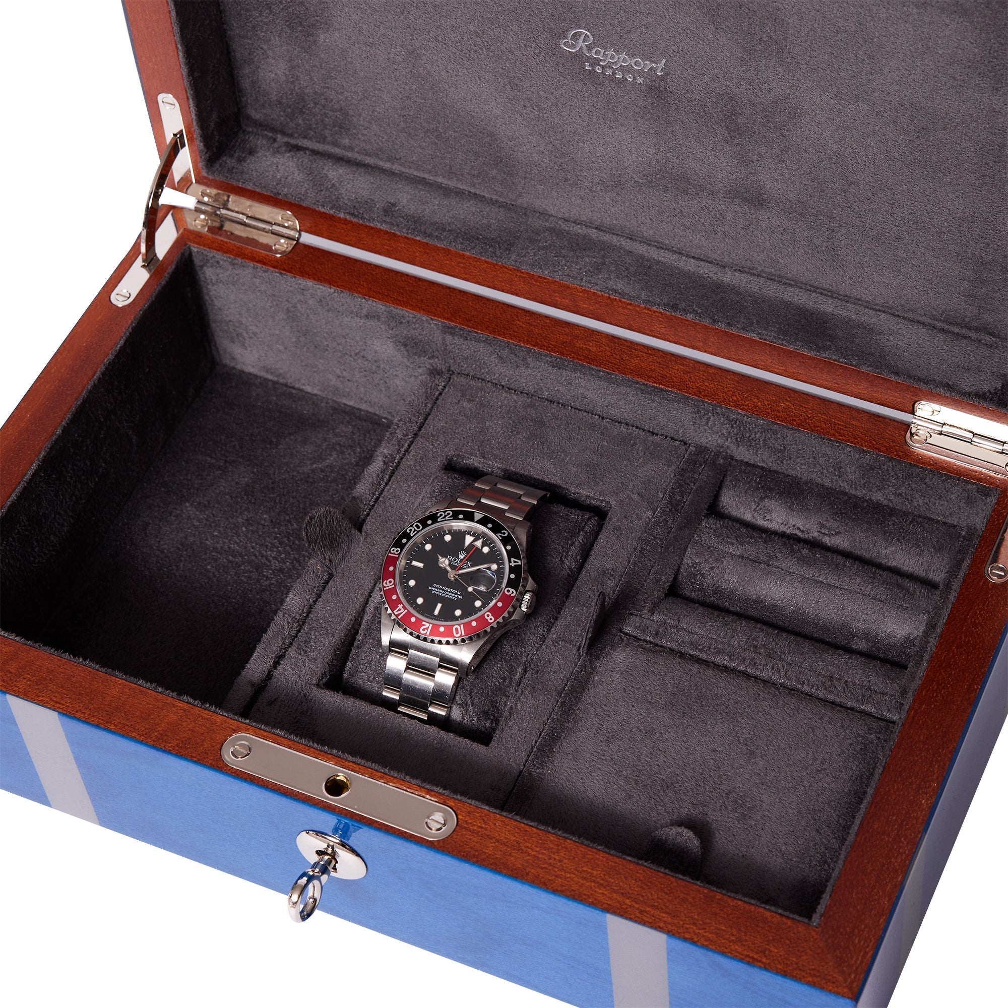 Carnaby Watch and Jewellery Box - Blue J166