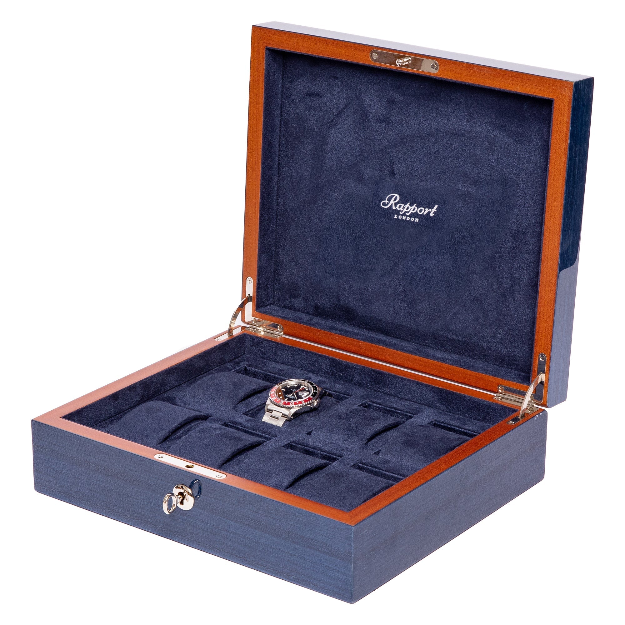 First Eight Box Heritage Chroma Eight Watch Box - Blue – Watch Connections Site