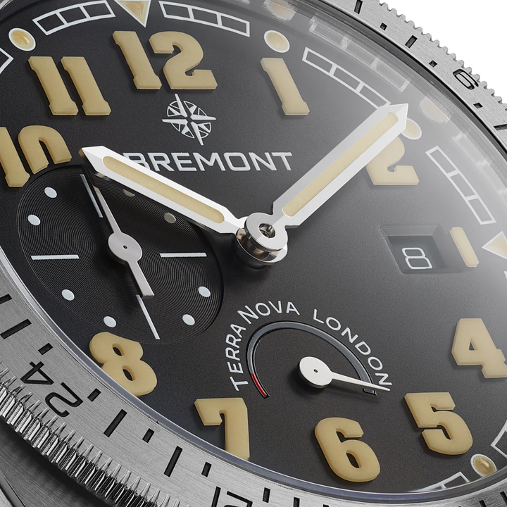Bremont Terra Nova 40.5 Turning Bezel Power Reserve TN40-PWR-SS-BK-N-S