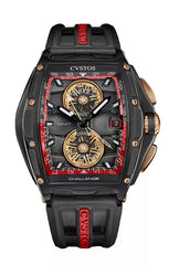 Chrono GMT Black Steel/Red Dial B01110.4102002