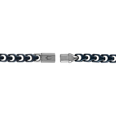 Bulova Stainless Steel Classic Jewelry Mens Bracelet BVB1091-BLSTNA