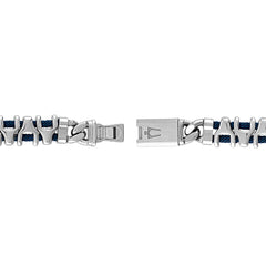 Bulova Stainless Steel Classic Jewelry Mens Bracelet BVB1193-NVSTNA