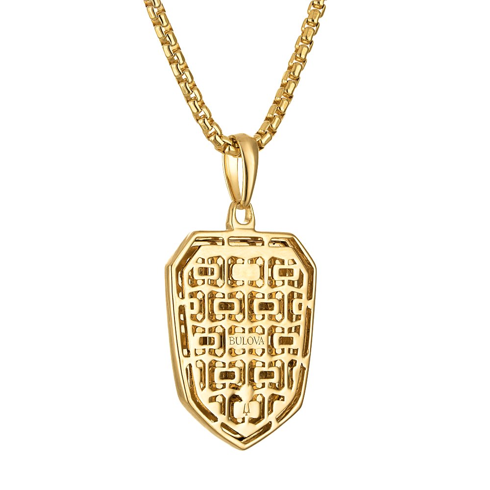 Bulova Sterling Silver 925 Luxury Jewelry Mens Pendant BVP1123-YSNA