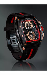 Chrono GMT Black Steel/Red Dial B01110.4102002