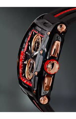 Chrono GMT Black Steel/Red Dial B01110.4102002