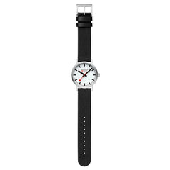 Mondaine Classic 40 mm, Black Vegan Grape Leather A660.30360.16SBBV