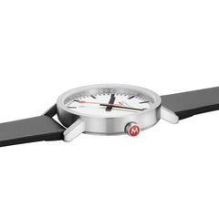 Mondaine Classic 40 mm, Black Vegan Grape Leather A660.30360.16SBBV