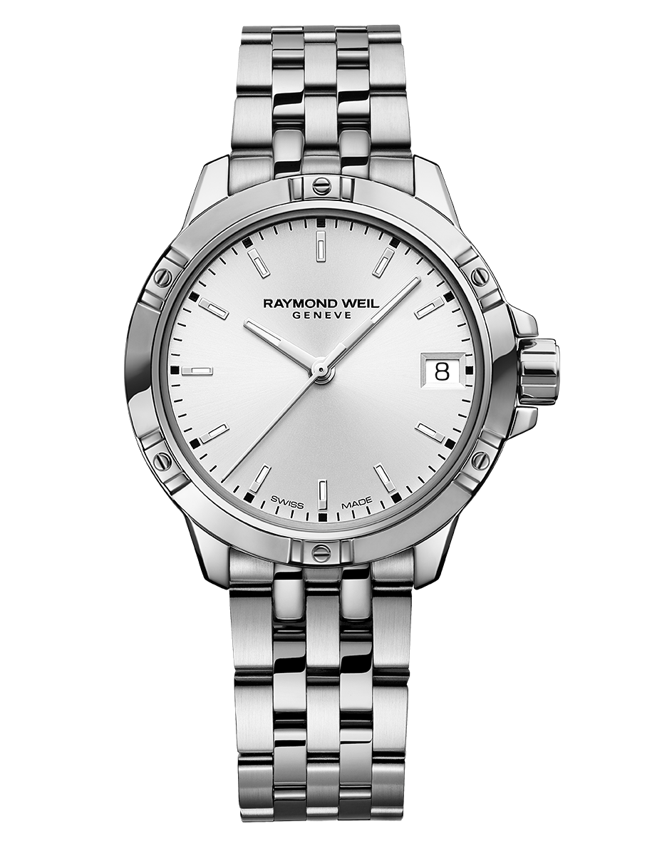 Tango Ladies Quartz Sunrayed White Dial Stainless Steel Bracelet Watch, 30mm 5960-ST-30041