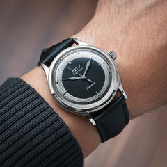 Black Rubberised Leather (Togo) Signature Strap