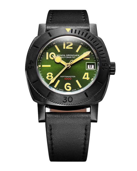 Nivada Depthmaster Numerals - Black & Green 14135A17