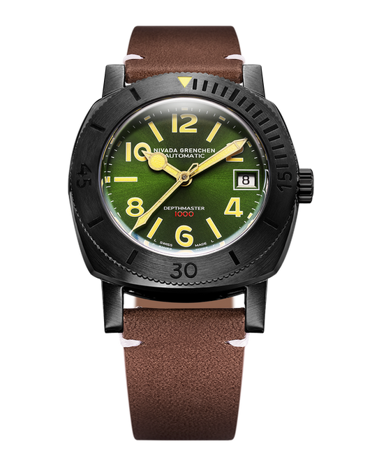 Nivada Depthmaster Numerals - Black & Green 14135A14