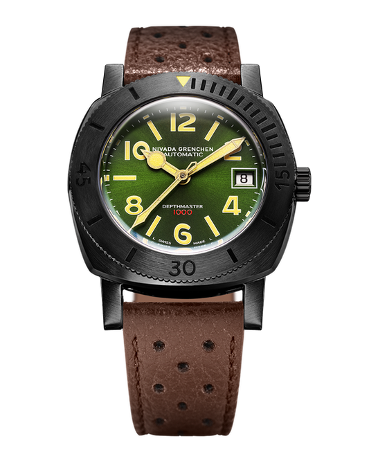 Nivada Depthmaster Numerals - Black & Green 14135A23