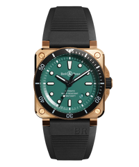 BR-03 Diver Black & Green Bronze BR0392-D-LT-BR/SRB