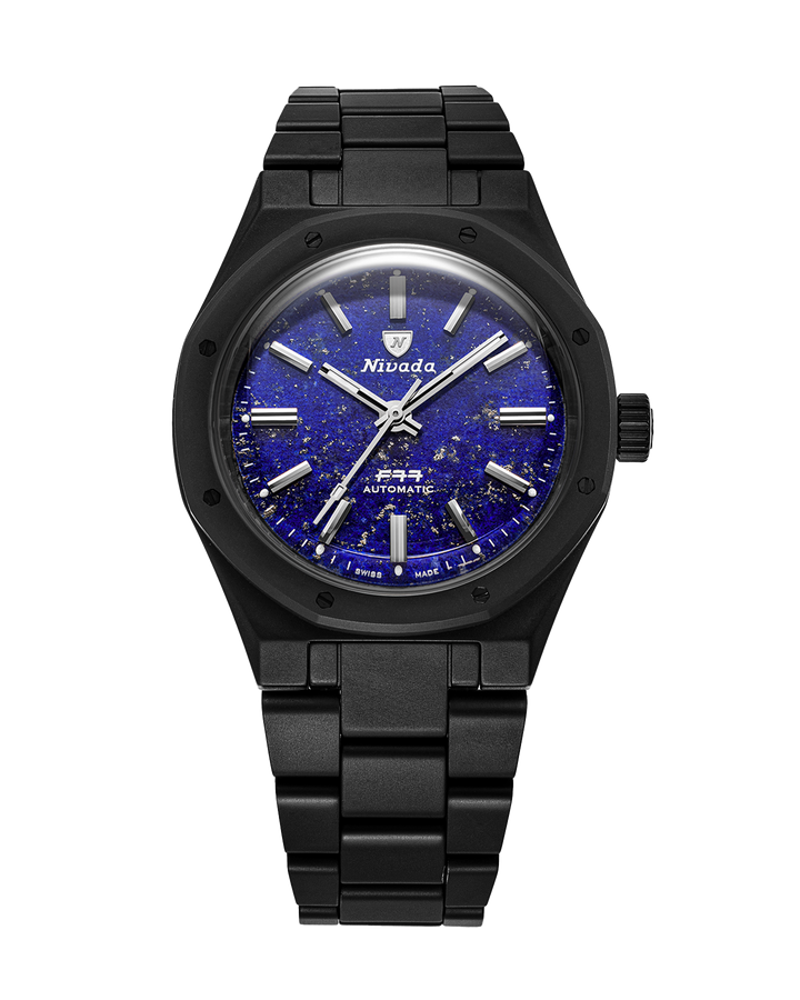 Nivada F77 BLACK CERAMIC LAPIS LAZULI MK1 - 37MM 68022A77