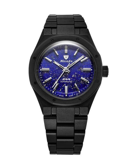 Nivada F77 BLACK CERAMIC LAPIS LAZULI MK1 - 37MM 68022A77
