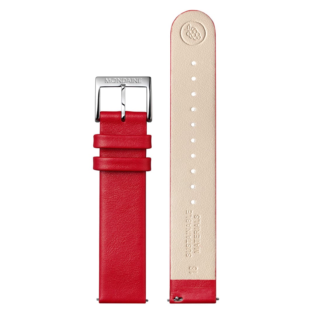 Mondaine Evo2 35 mm, Red Vegan Grape Leather MSE.35110.LCV