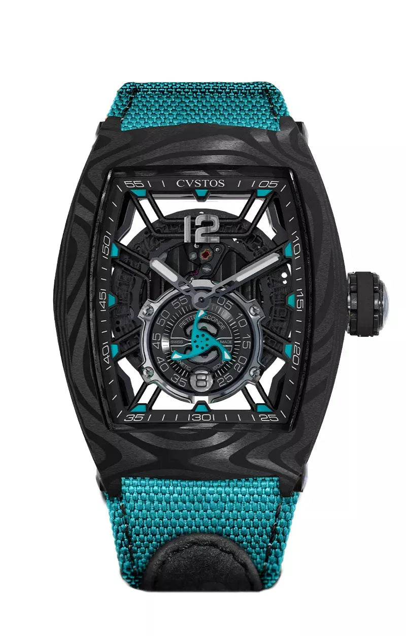 Cvstos CHALLENGE JETLINER PS BLACK CARBON/BLUE DIAL A00103.4162006