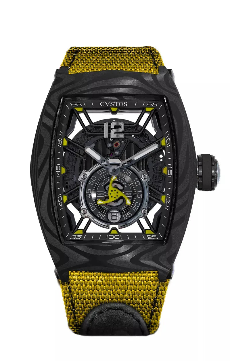 Cvstos CHALLENGE JETLINER PS BLACK CARBON/YELLOW DIAL A00103.4162005