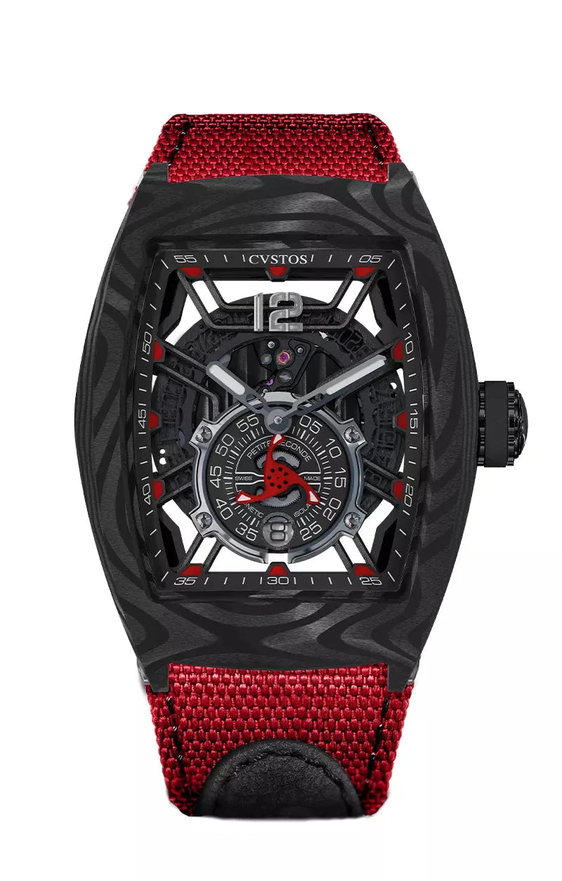 Cvstos CHALLENGE JETLINER PS BLACK CARBON/RED DIAL A00103.4162003