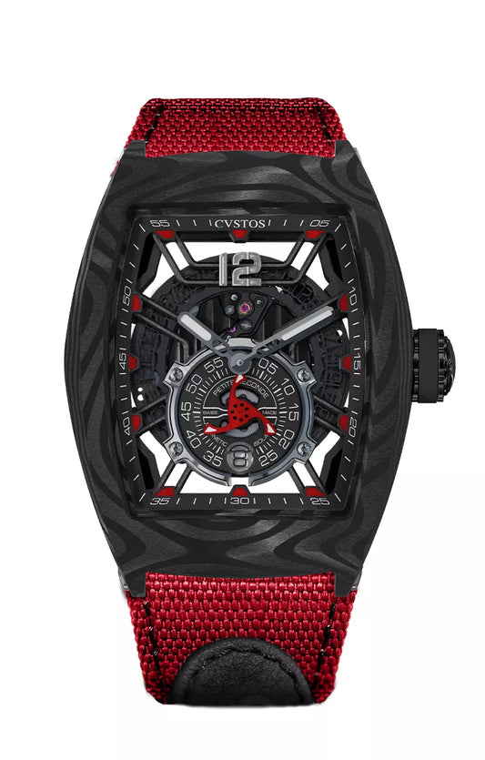 Cvstos CHALLENGE JETLINER PS BLACK CARBON/RED DIAL A00103.4162003