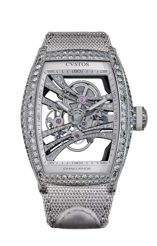 Cvstos CHALLENGE PURITY STEEL 2 ROW DIAMONDS TI COMP/RH BRIDGES WITH DIAMONDS A00113.4100001