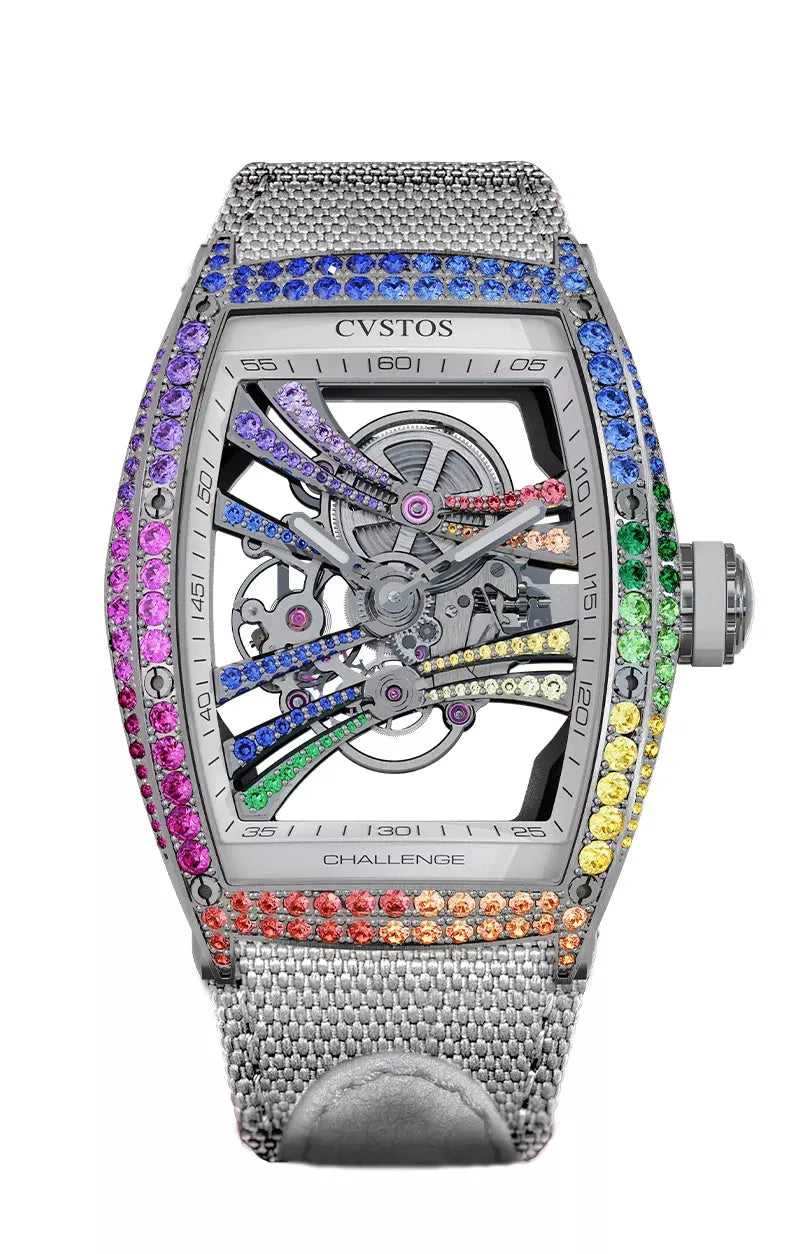 Cvstos CHALLENGE PURITY STEEL 2 ROW RAINBOW TI COMP/RH BRIDGES WITH RAINBOW A00113.4100002