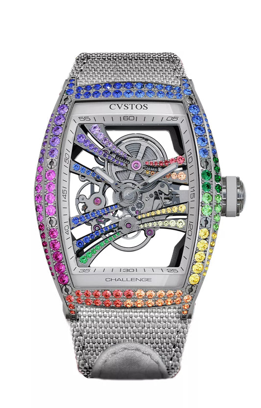 Cvstos CHALLENGE PURITY STEEL 2 ROW RAINBOW TI COMP/RH BRIDGES WITH RAINBOW A00113.4100002