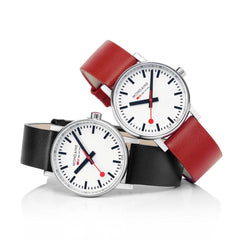 Mondaine Evo2 35 mm, Red Vegan Grape Leather MSE.35110.LCV